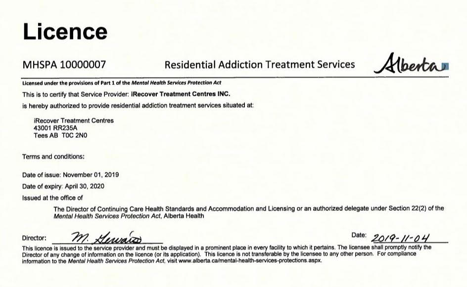 iRecover Alberta (Tees) iRecover