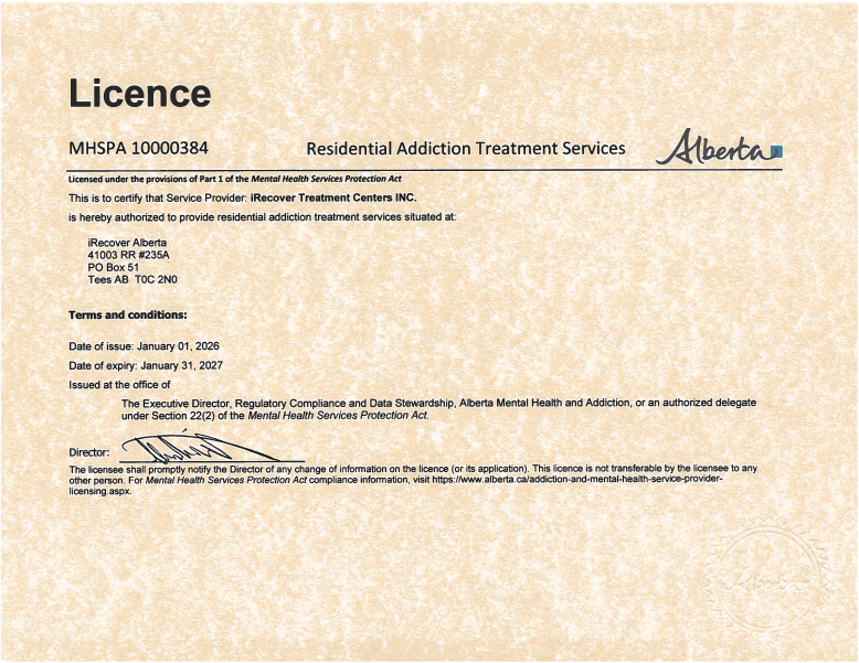 Residential Addiction Treatment Services License